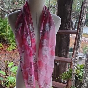 Beringer Cabernet Sauvignon Pink Silk Neck Scarf